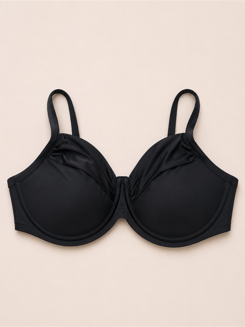 Lands' End Black Underwire Smooth T-Shirt Bra